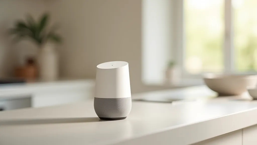 Google Home chytrý reproduktor s Google Assistant v kuchyni